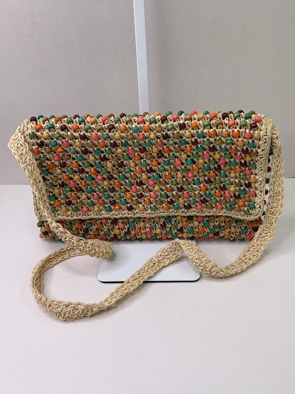 Straw Studios raffia shoulder bag